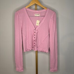 Free People Sweet Lilac Button-Down Shirt